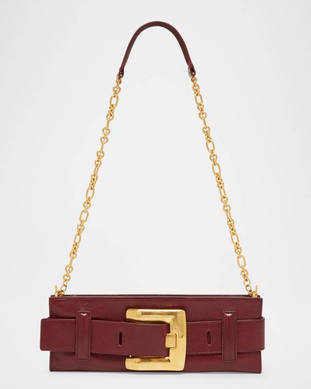Anthem Belted Clutch Bag in Leather